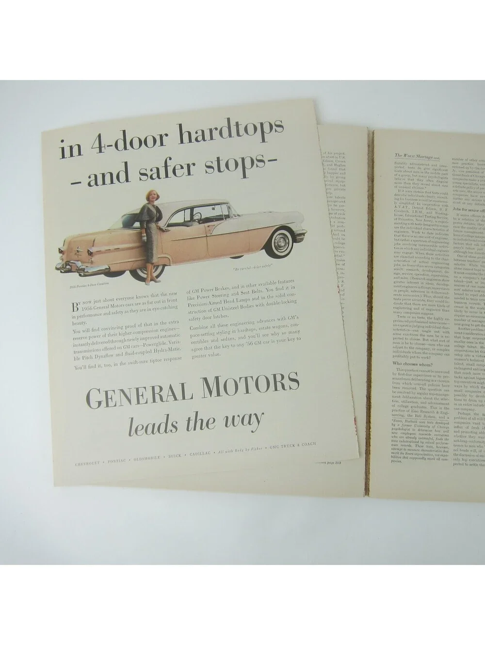 Vintage FORTUNE Magazine April 1956 Buick Lincoln Oldsmobile Chrysler Ford Ads